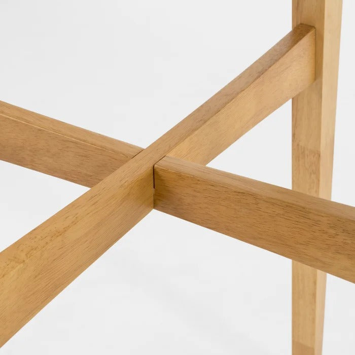 Bar Table Set: Round Natural Oak Bar Set