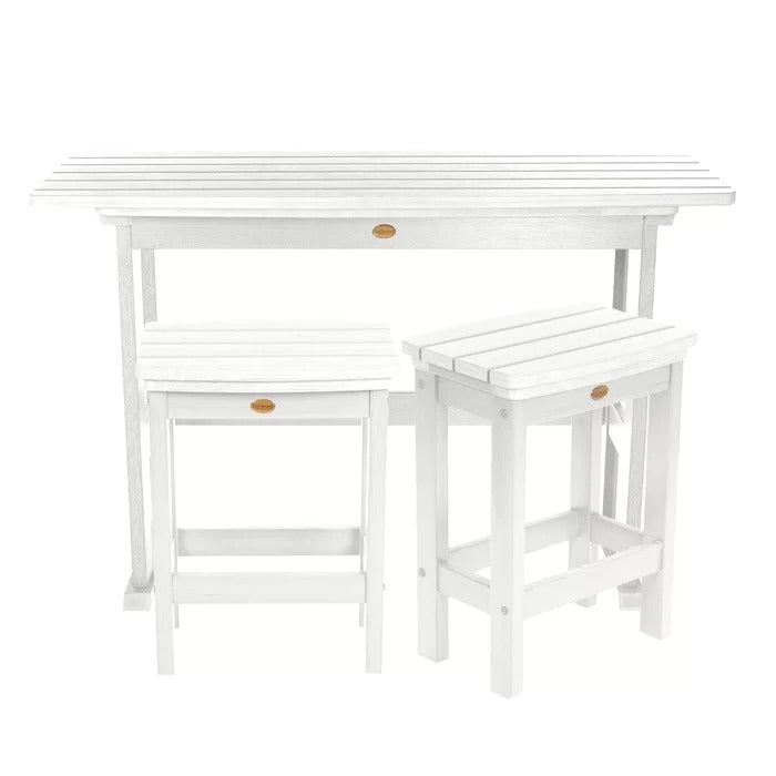 Bar Table Set: Wooden 3 Piece Bar Table Set
