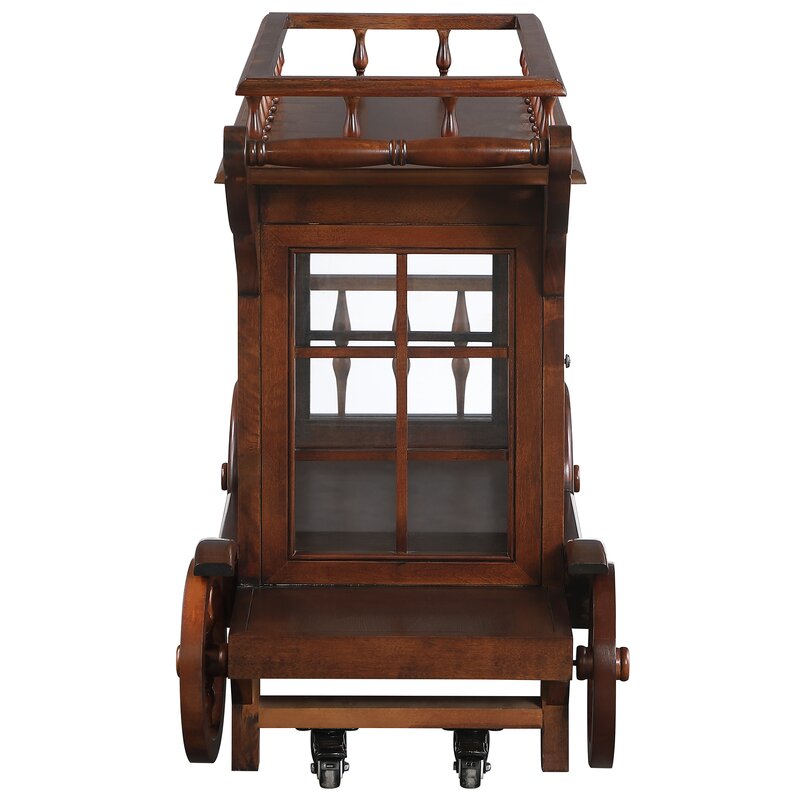 Bar Trolley : Cherry Rectangular Bar Trolley
