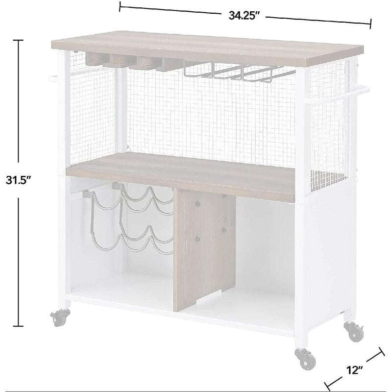 Bar Trolley: Rectangular Bar Trolley