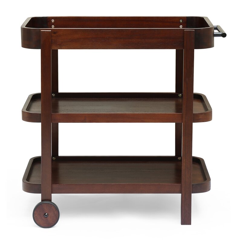Bar Trolley : Rectangular Brown Bar Trolley