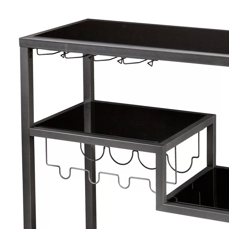 Bar Trolley : Rectangular White Finish Bar Trolley