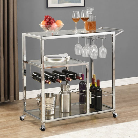Bar Trolley : Rolling Wine Rack & Bar Trolley