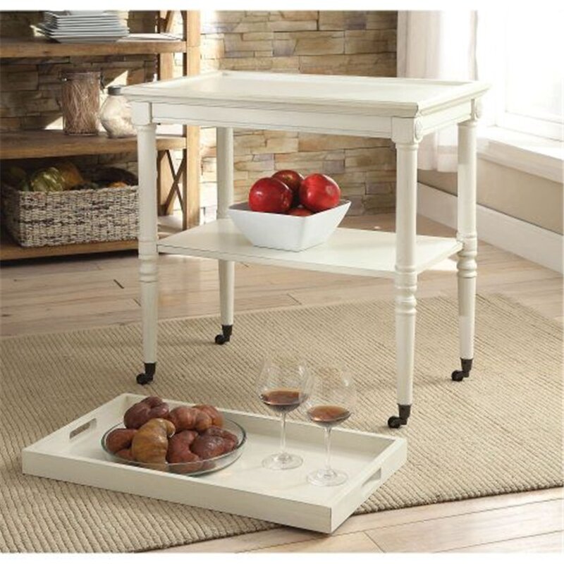 Bar Trolley: Tray Table In White Bar Trolley