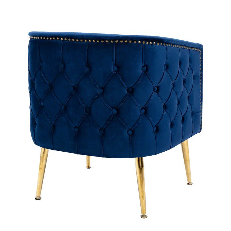 Barrel Chair: 25.2'' Wide Velvet Barrel Chair