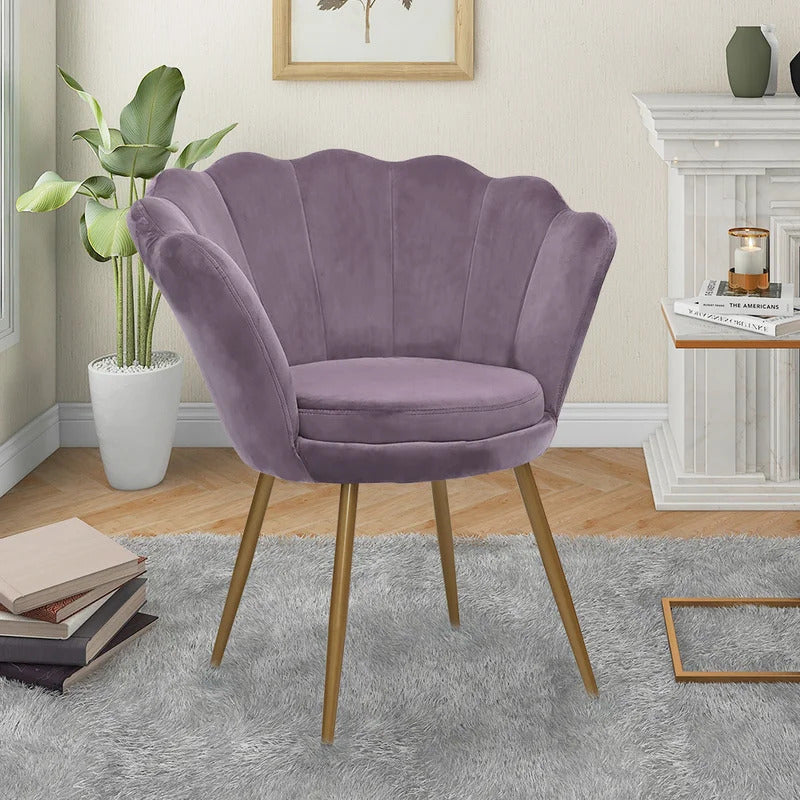 Barrel Chair: 26.37'' Wide Velvet Barrel Chair