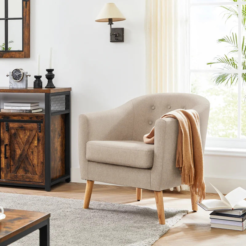 Barrel Chair: 27.2'' Wide Tufted Barrel Chair