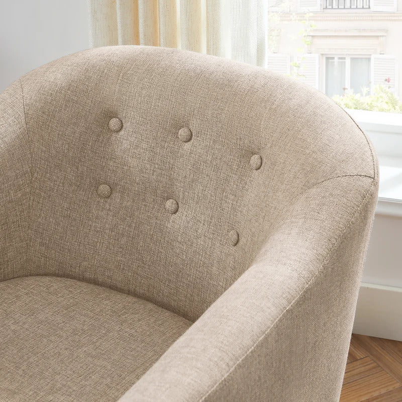 Barrel Chair: 27.2'' Wide Tufted Barrel Chair