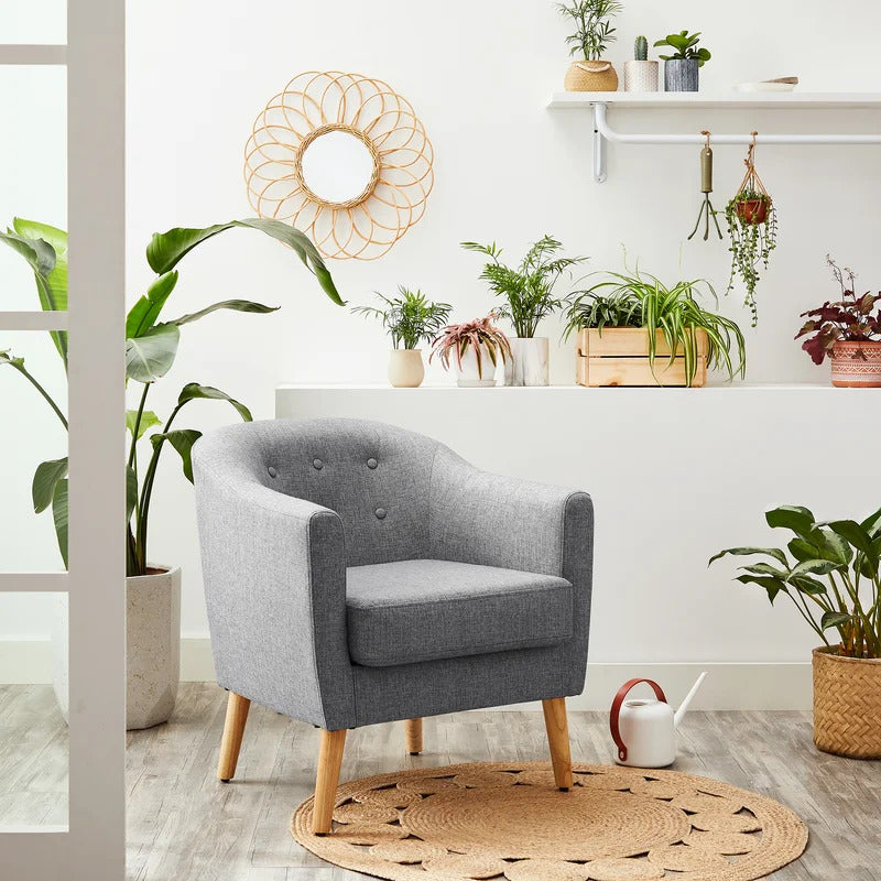 Barrel Chair: 27.2'' Wide Tufted Barrel Chair