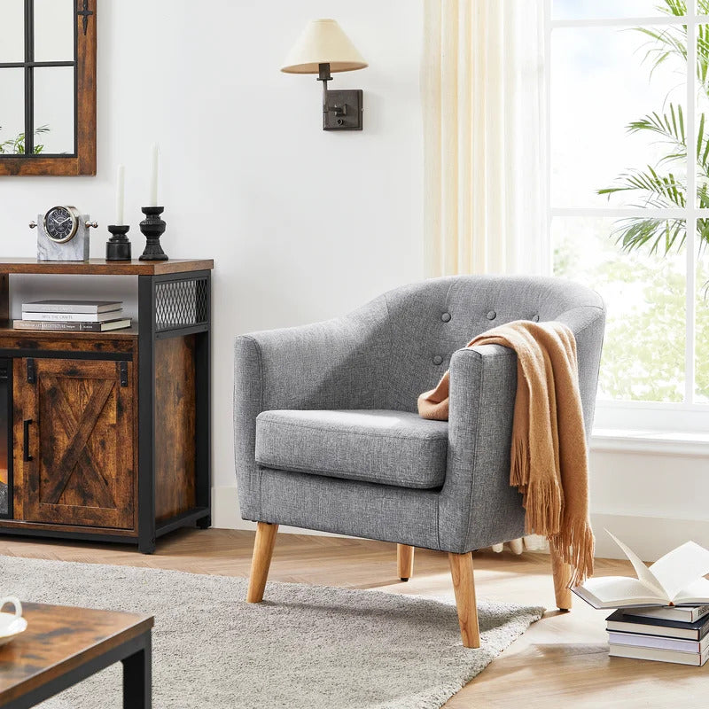 Barrel Chair: 27.2'' Wide Tufted Barrel Chair
