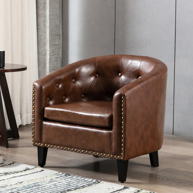 Barrel Chair: 28.3'' Wide Tufted Barrel Chair