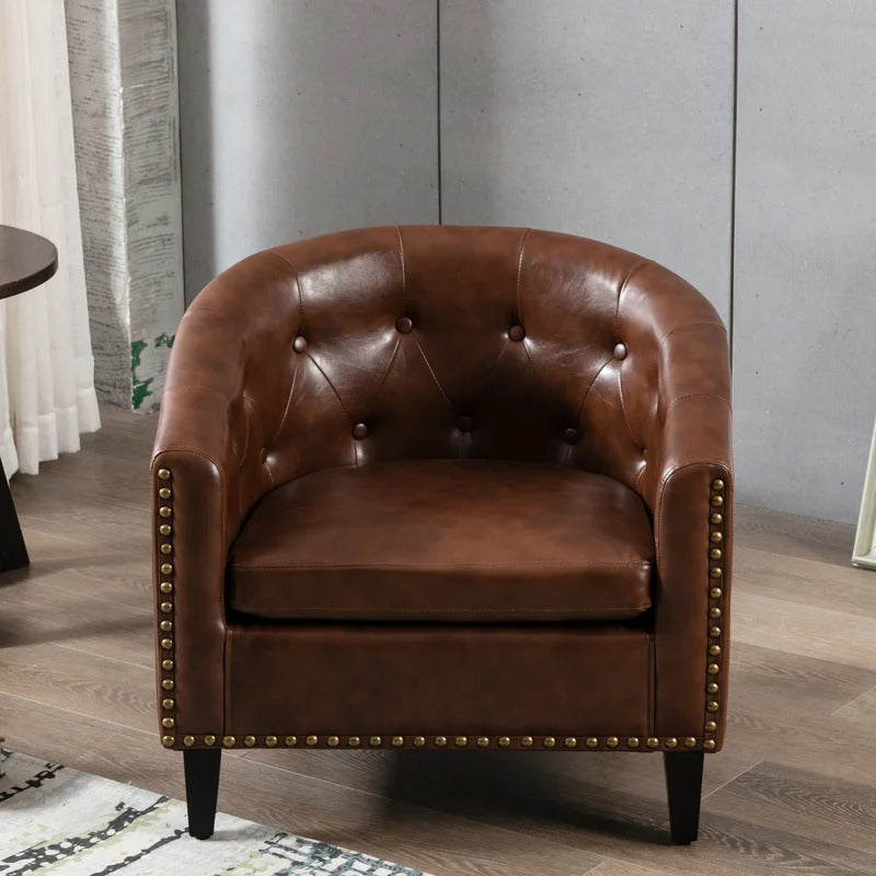Barrel Chair: 28.3'' Wide Tufted Barrel Chair