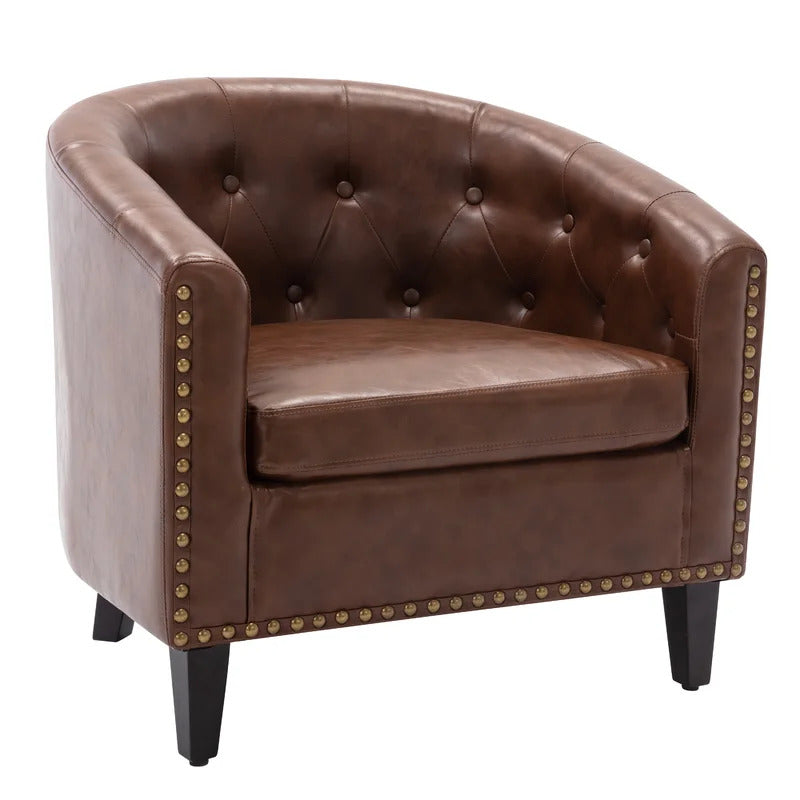 Barrel Chair: 28.3'' Wide Tufted Barrel Chair