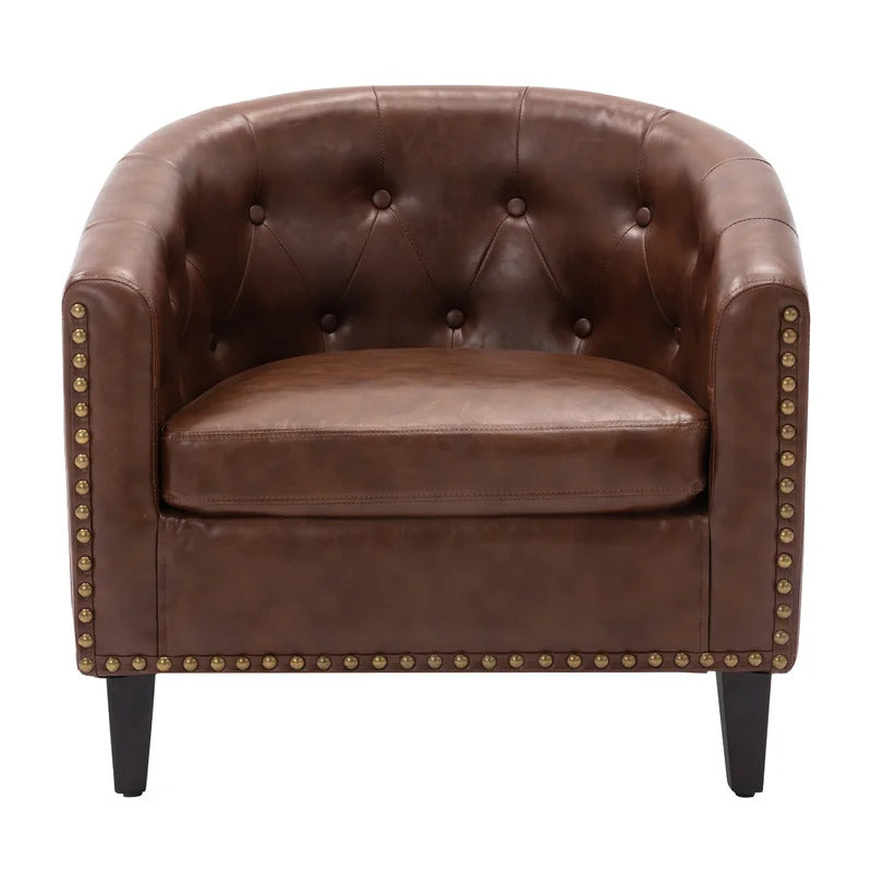 Barrel Chair: 28.3'' Wide Tufted Barrel Chair