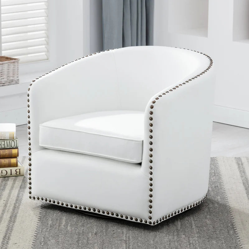 Barrel Chair: 28.5'' Wide Swivel Barrel Chair