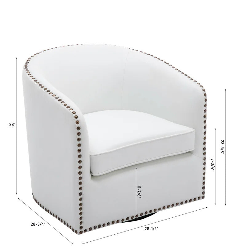 Barrel Chair: 28.5'' Wide Swivel Barrel Chair