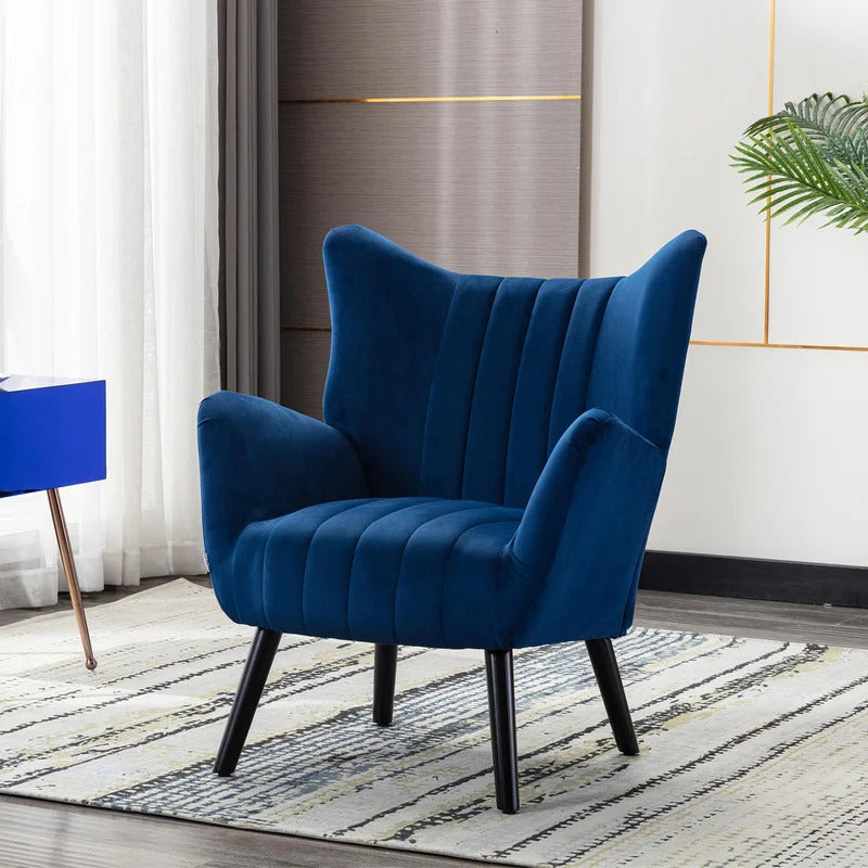 Barrel Chair: 29.13'' Wide Velvet Barrel Chair