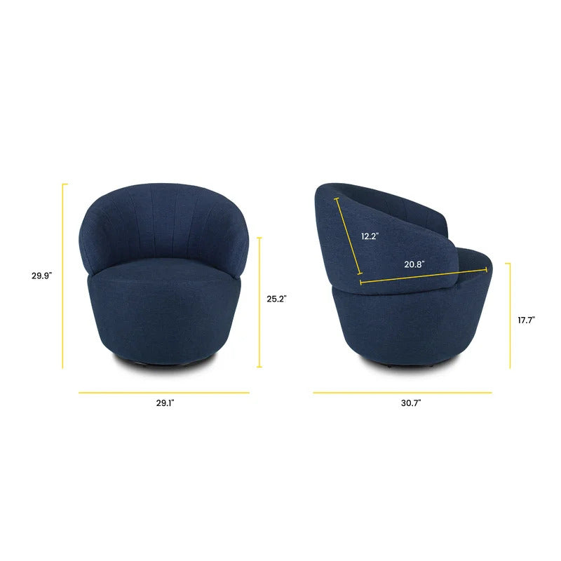 Barrel Chair: 29.1'' Wide Swivel Barrel Chair