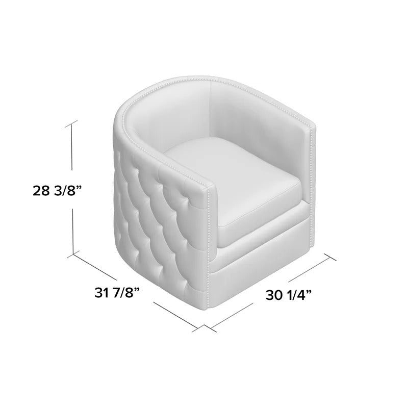 Barrel Chair: 30.3'' Wide Tufted Barrel Chair