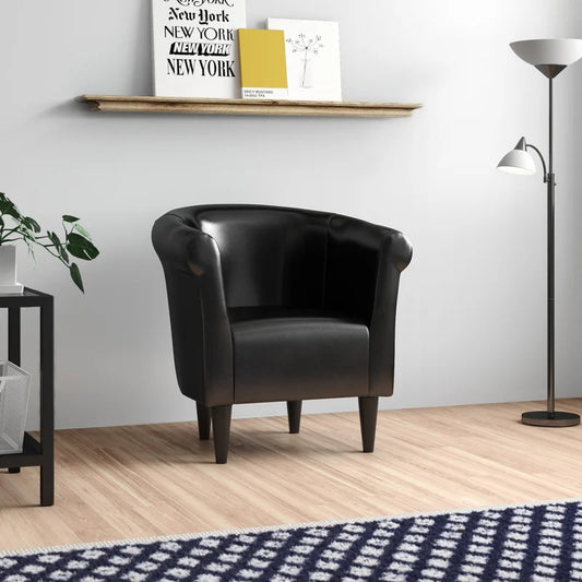 Barrel Chair: 30.5'' Wide Tufted Barrel Chair
