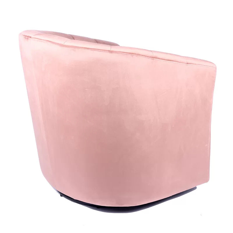 Barrel Chair: 30.7'' Wide Velvet Barrel Chair