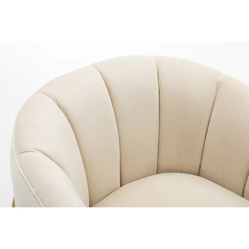 Barrel Chair: 30'' Wide Velvet Barrel Chair
