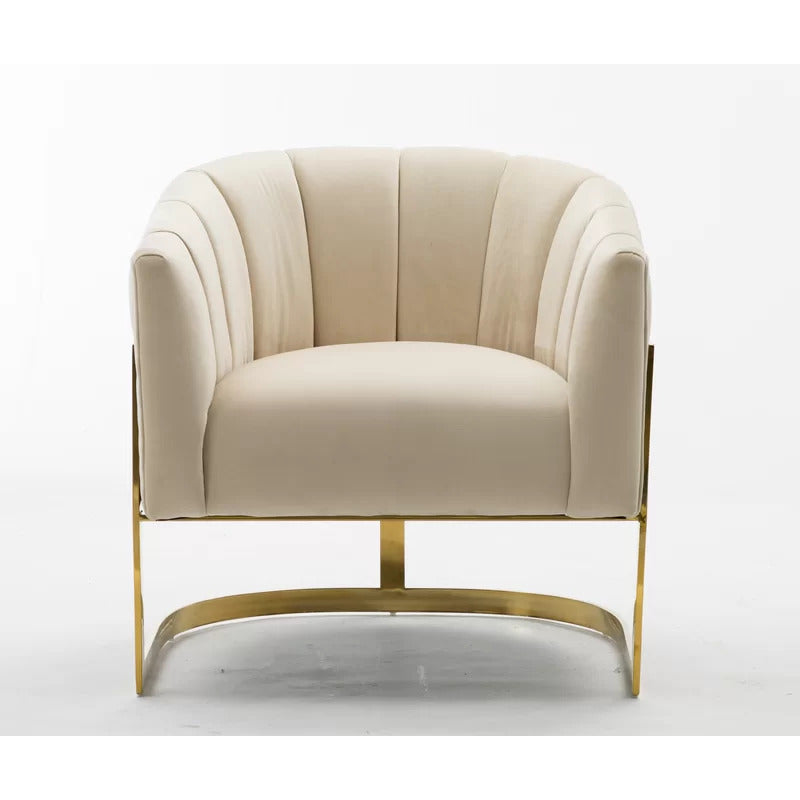 Barrel Chair: 30'' Wide Velvet Barrel Chair