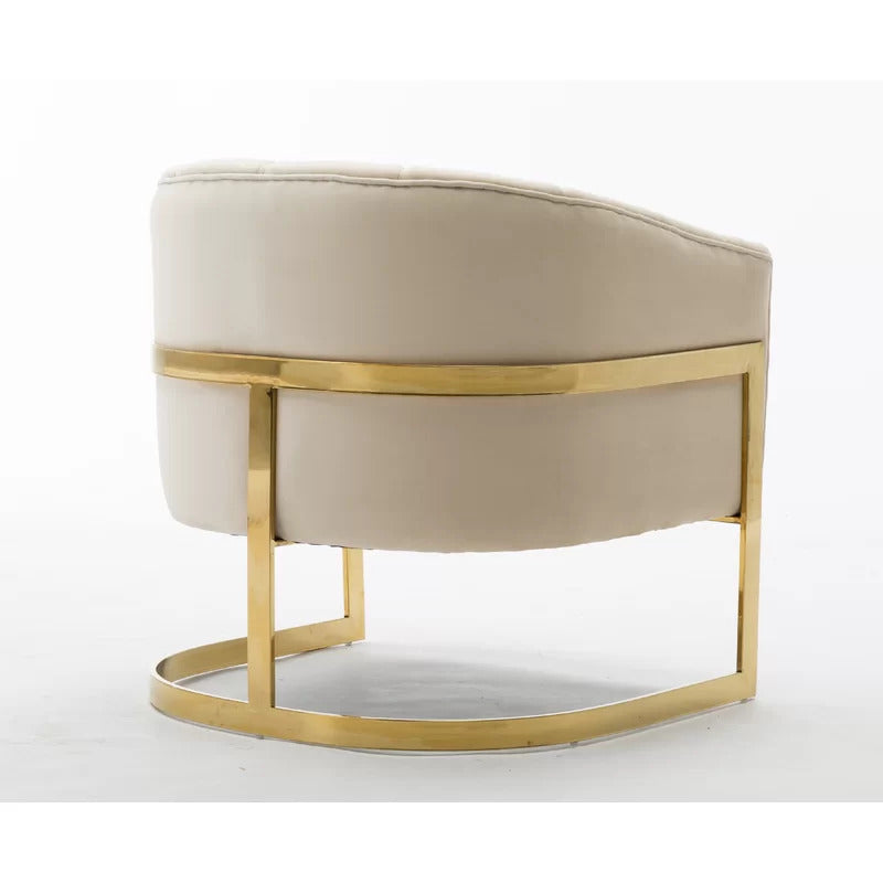 Barrel Chair: 30'' Wide Velvet Barrel Chair