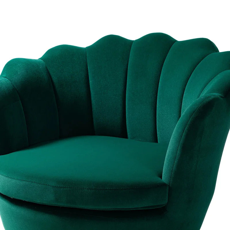 Barrel Chair: 30'' Wide Velvet Barrel Chair