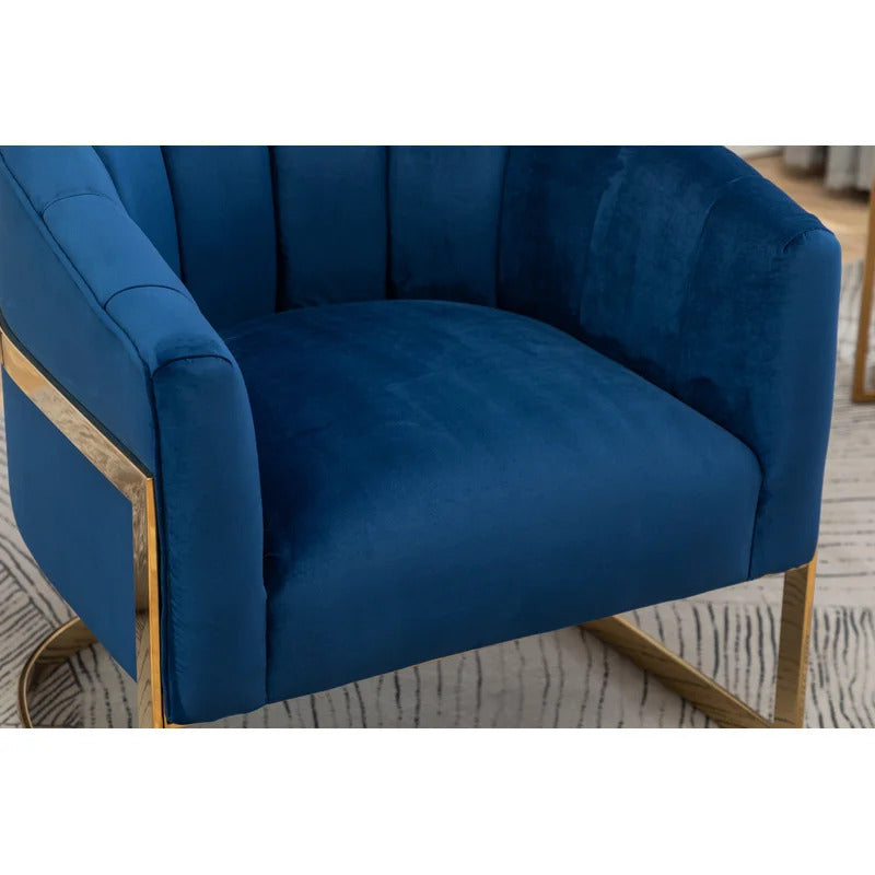 Barrel Chair: 30'' Wide Velvet Barrel Chair