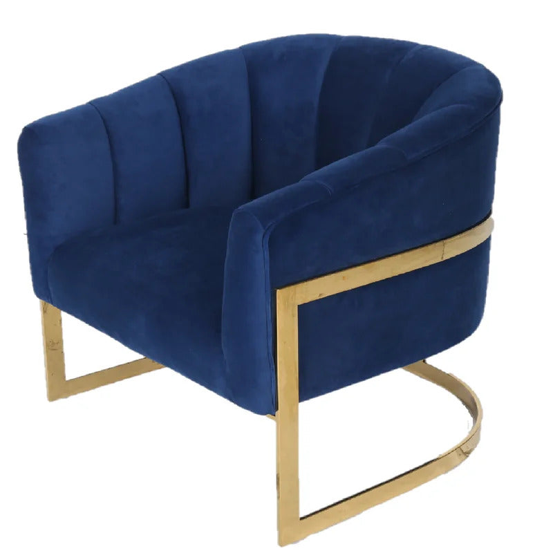 Barrel Chair: 30'' Wide Velvet Barrel Chair