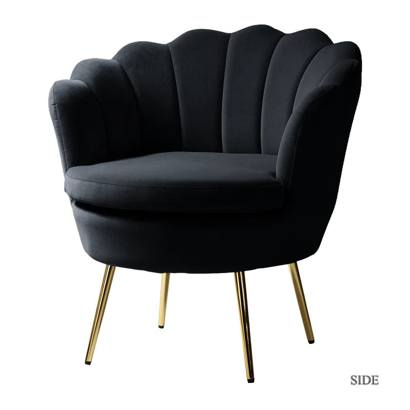 Barrel Chair: 30'' Wide Velvet Barrel Chair
