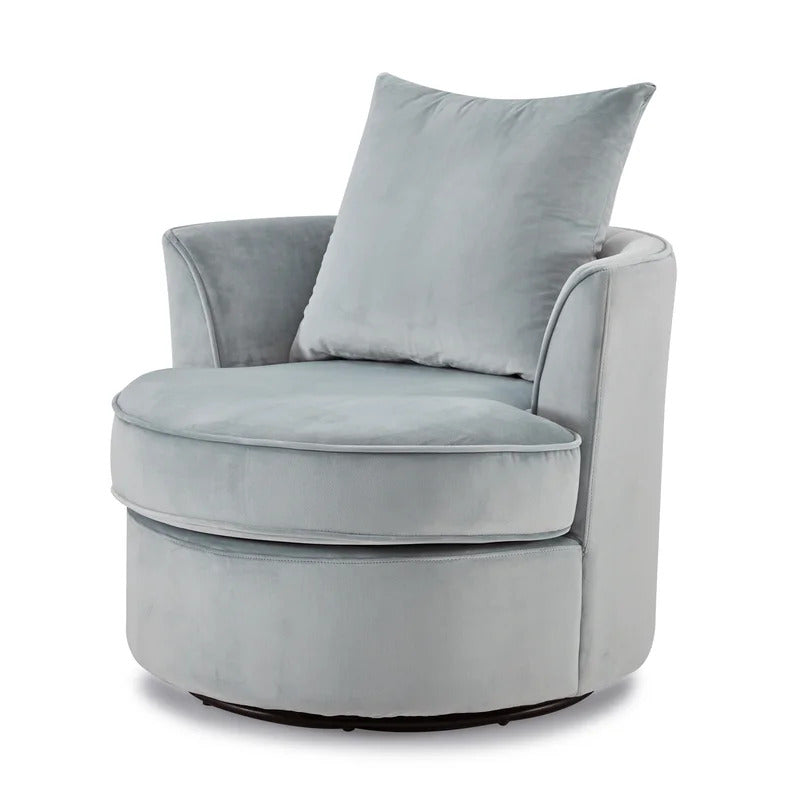 Barrel Chair: 31.6'' Wide Velvet Barrel Chair