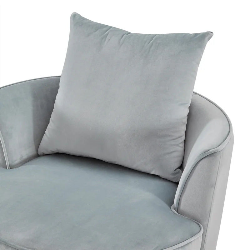 Barrel Chair: 31.6'' Wide Velvet Barrel Chair