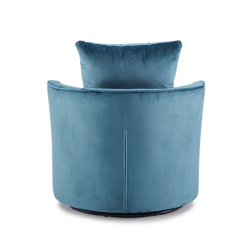Barrel Chair: 31.6'' Wide Velvet Barrel Chair