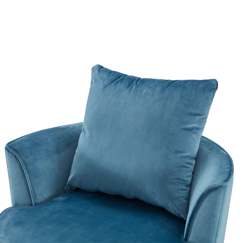 Barrel Chair: 31.6'' Wide Velvet Barrel Chair