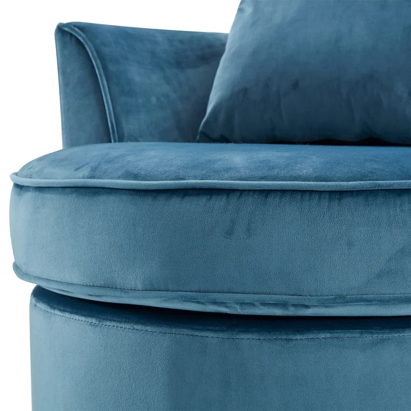 Barrel Chair: 31.6'' Wide Velvet Barrel Chair