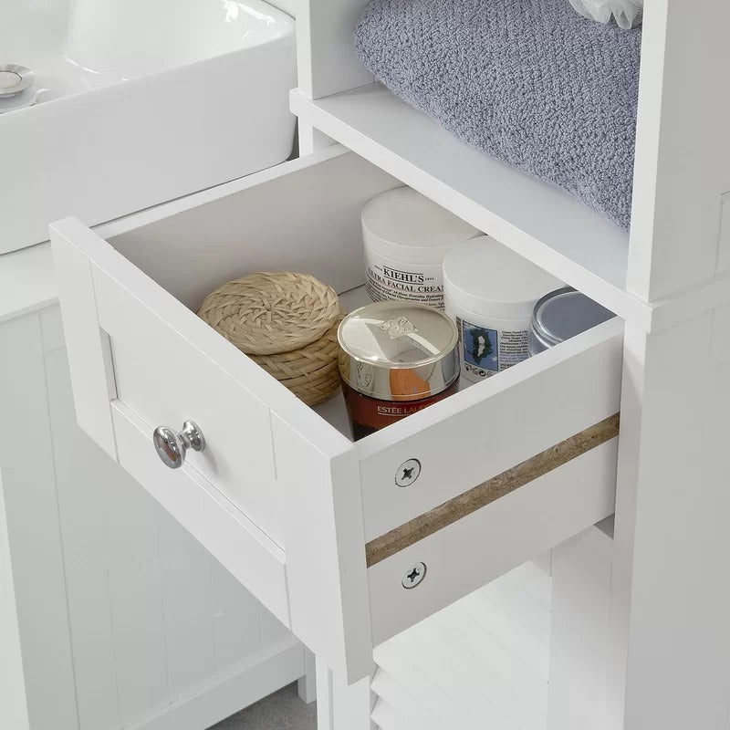 Bathroom Cabinets: 12.48'' W x 66.3'' H x 11.7'' D Linen Cabinet