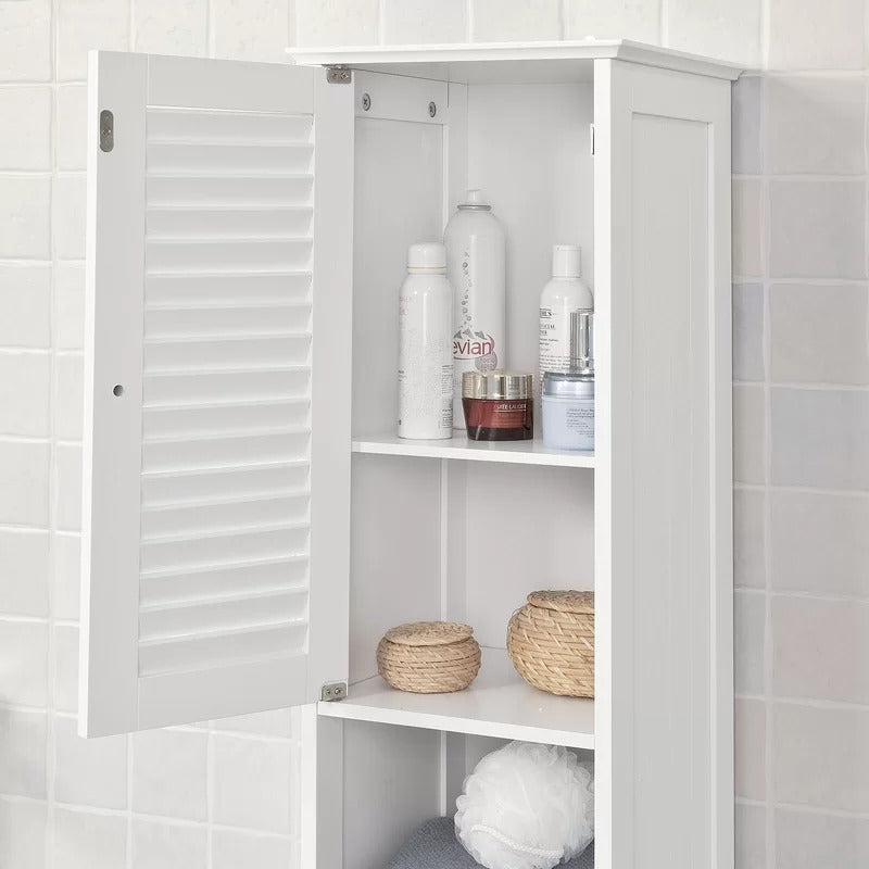 Bathroom Cabinets: 12.48'' W x 66.3'' H x 11.7'' D Linen Cabinet
