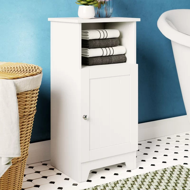 Bathroom Cabinets: 13.38'' W x 27.63'' H x 11.75'' D Free-Standing Bathroom Cabinet