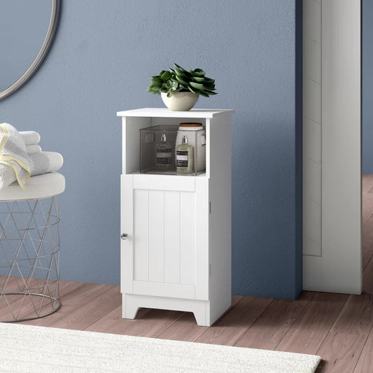 Bathroom Cabinets: 13.38'' W x 27.63'' H x 11.75'' D Free-Standing Bathroom Cabinet
