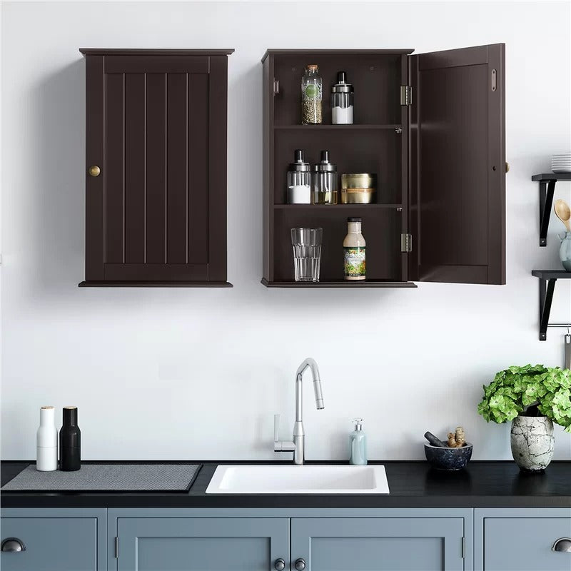 Bathroom Cabinets: 14'' W x 22'' H x 8'' D Wall Mounted Wall Cabinet