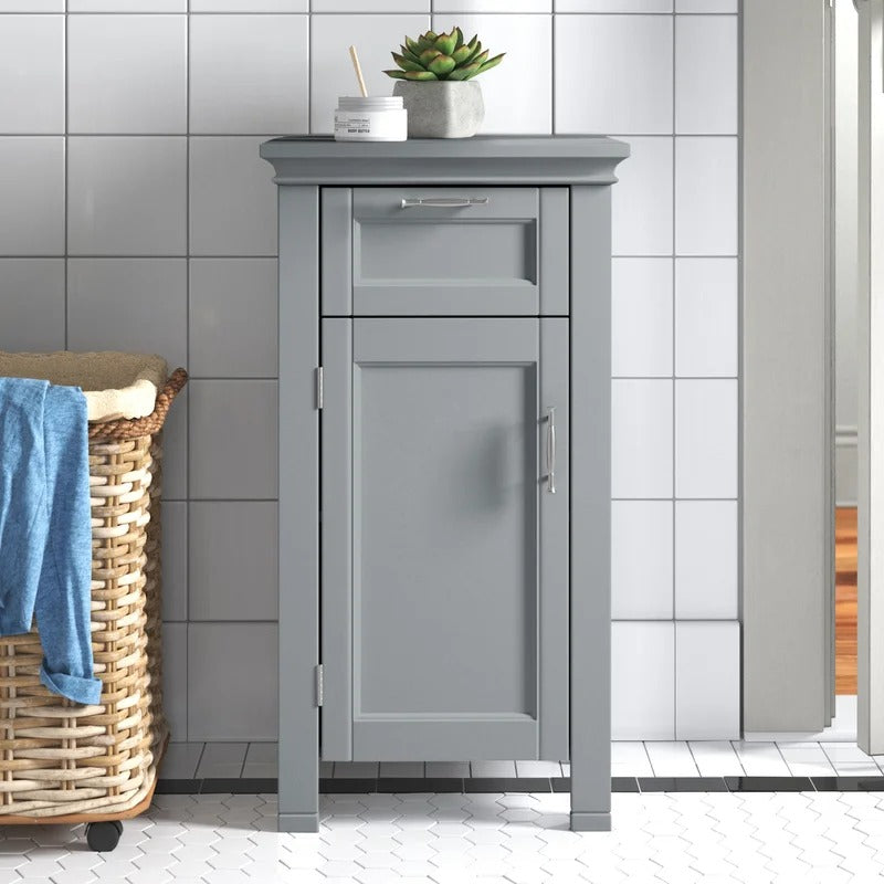 Bathroom Cabinets: 15.75'' W x 30.25'' H x 11.81'' D Free-Standing Bathroom Cabinet