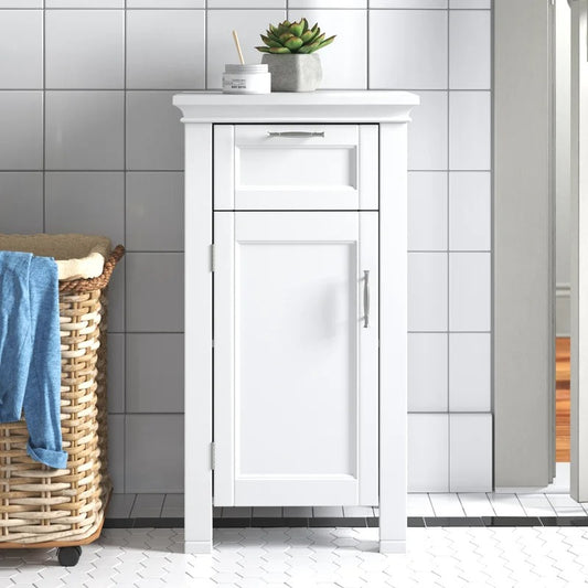 Bathroom Cabinets: 15.75'' W x 30.25'' H x 11.81'' D Free-Standing Bathroom Cabinet