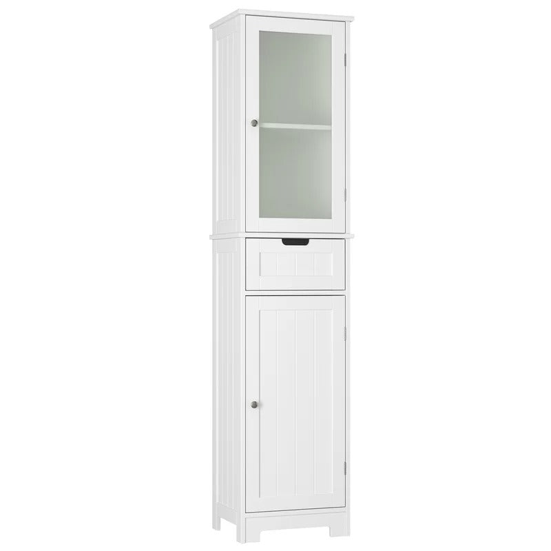 Bathroom Cabinets: 15.7'' W x 67'' H x 11.8'' D Linen Cabinet\