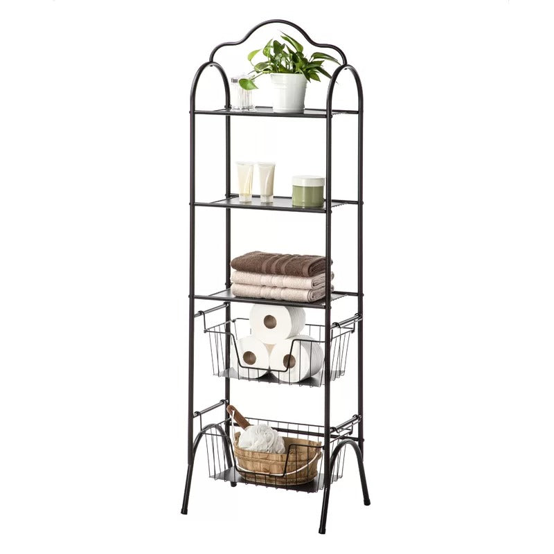 Bathroom Cabinets: 18'' W x 61.42'' H x 13'' D Free-Standing Bathroom Shelves