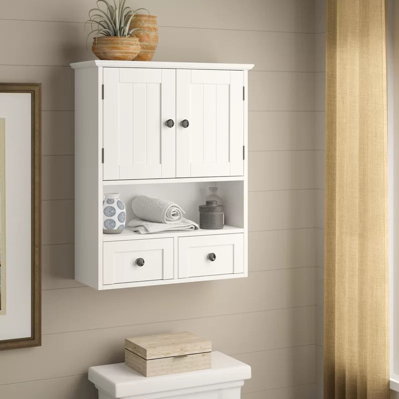 Bathroom Cabinets: 19.5'' W x 24.5'' H x 8'' D Wall Mounted Bathroom Cabinet
