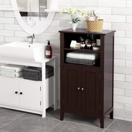 Bathroom Cabinets: 19.7'' W x 36.4'' H x 11.8'' D Free-Standing Bathroom Cabinet
