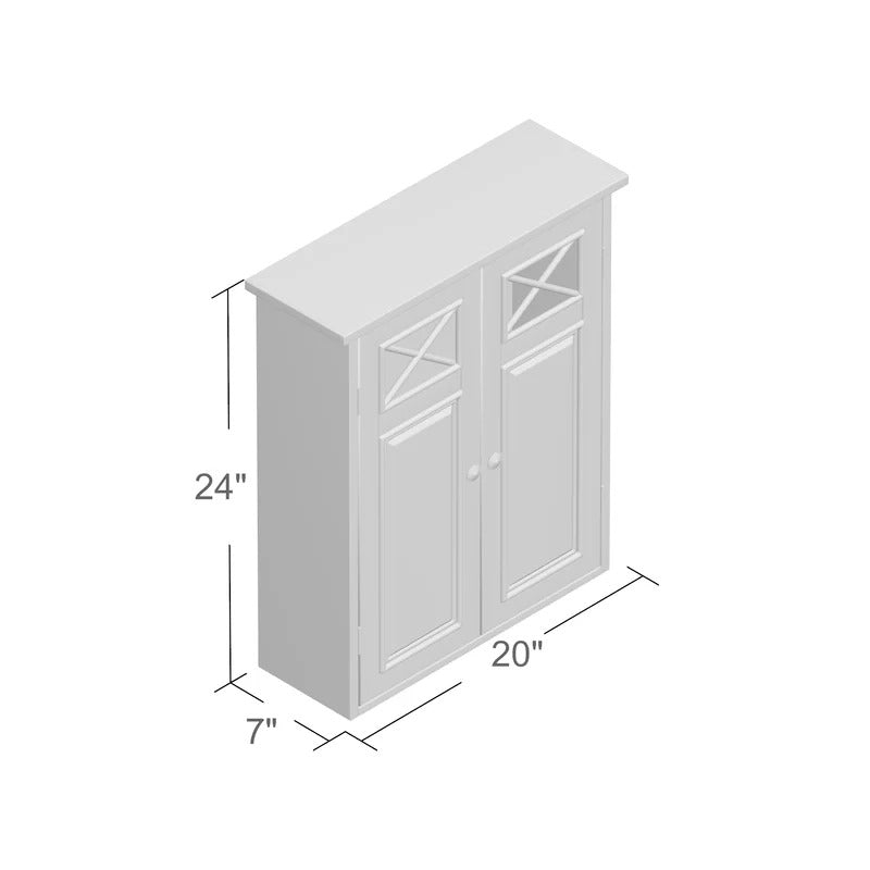 Bathroom Cabinets: 20'' W x 24'' H x 7'' D Wall Mounted Bathroom Cabinet