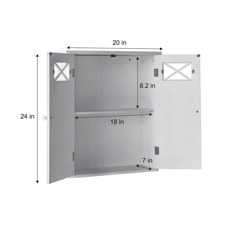 Bathroom Cabinets: 20'' W x 24'' H x 7'' D Wall Mounted Bathroom Cabinet